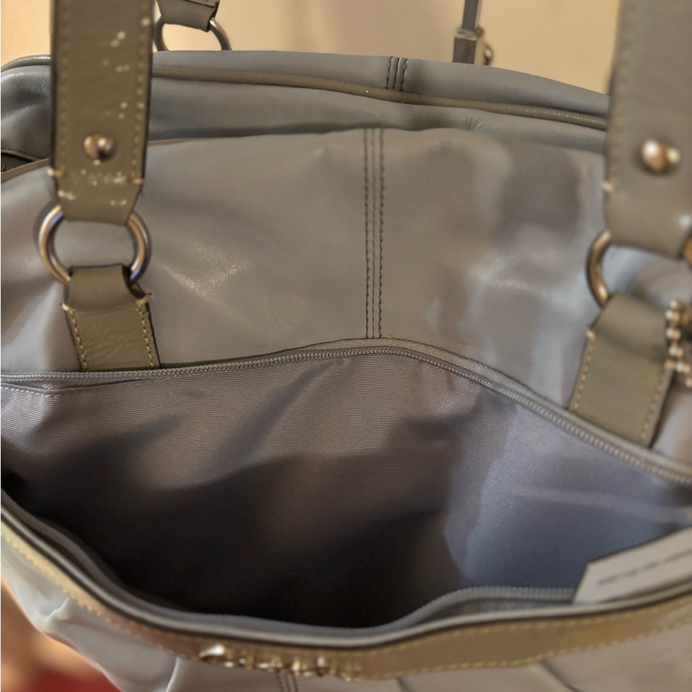 COACH ADDISON MULTI FUNCTION DIAPER BAG SATCHEL SKY BLUE LEATHER F18374 CROSSBOD - Picture 6 of 16